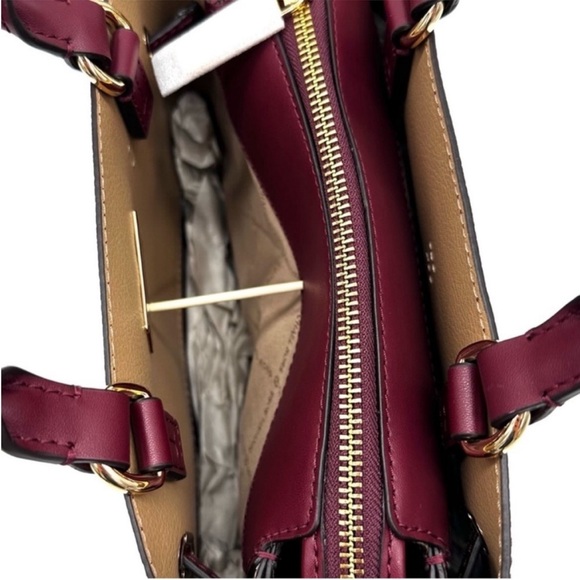 Michael Kors Reed Small Satchel Crossbody
Bag Dark Cherry - Picture 7 of 13
